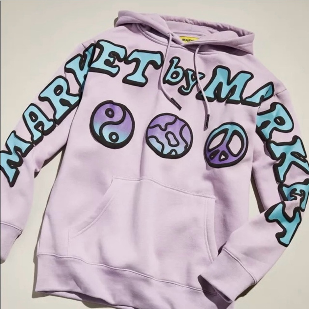 Urban Outfitters Market Lock Peace Hoodie Sweatshirt
